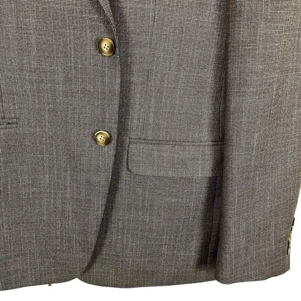 Van Heusen Flex Slim Fit Mens Suit Jacket Blazer Lined Stretch Beige Black 44R